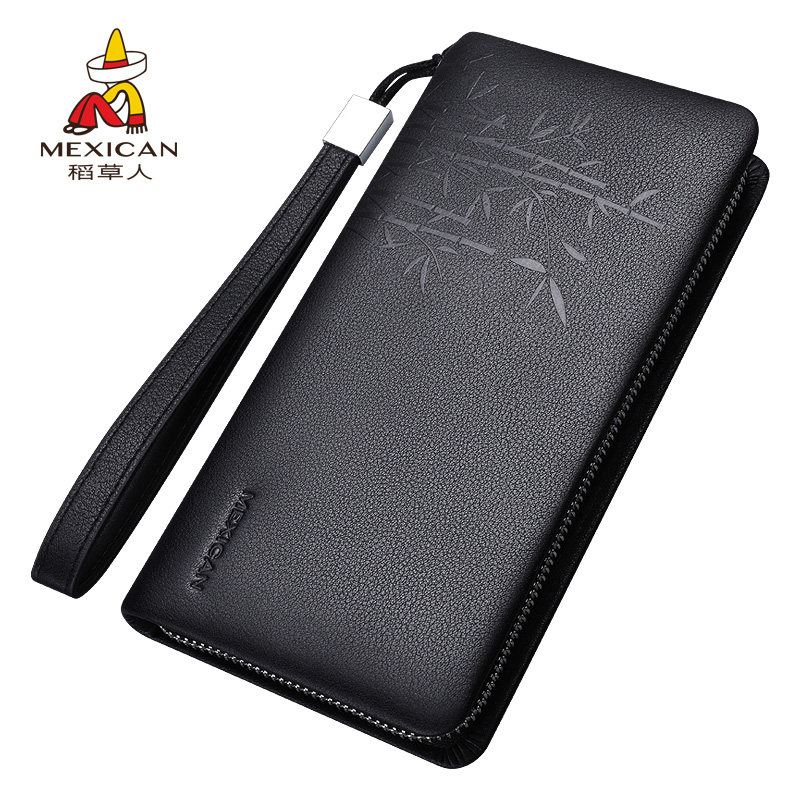 稻草人2019新款男士休闲拉链潮钱夹 稻草人奥通钱包