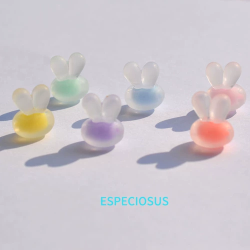 Прозрачный матовый аксессуар с аксессуарами ручной работы, акриловые бусины, серьги с бусинами, мультяшная подвеска, кролик, «сделай сам»