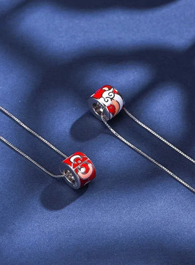 面小仙 紫薇 星辰冷珐琅S925银项链