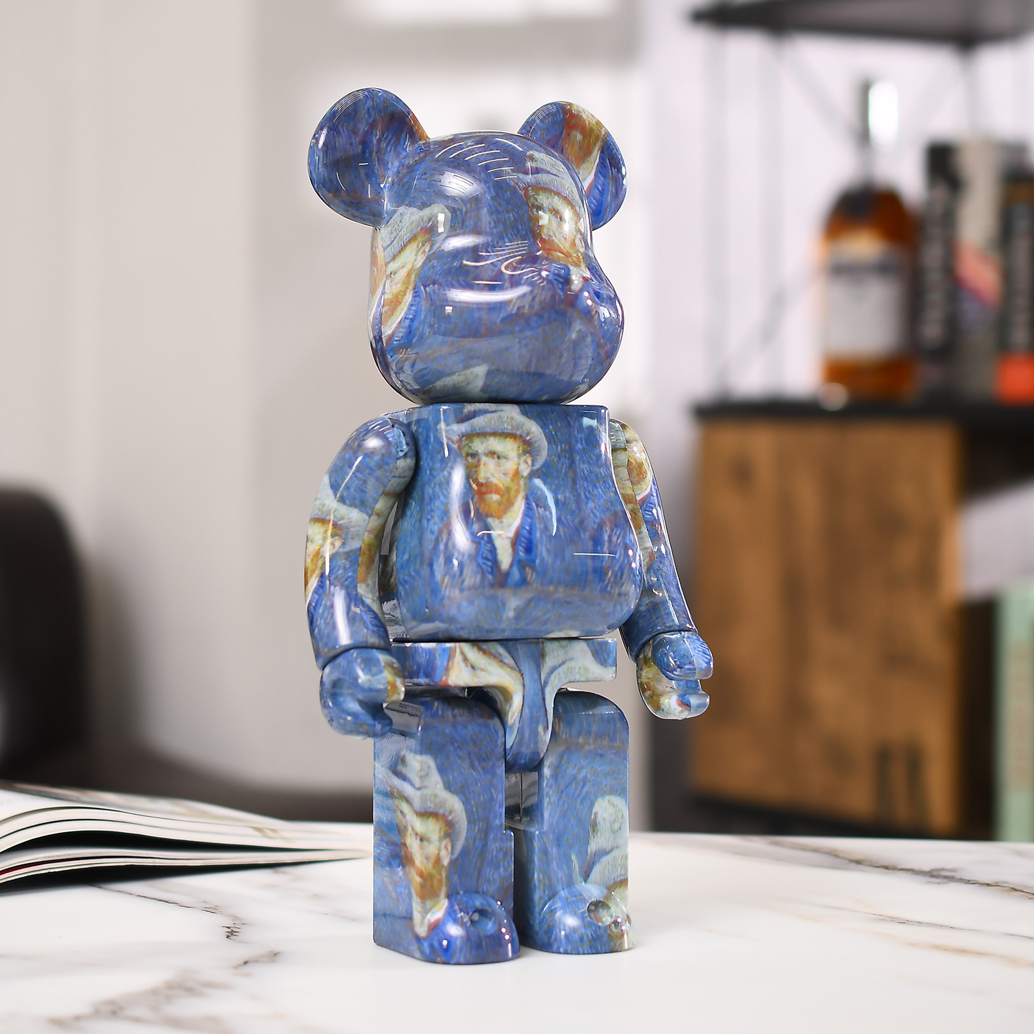 bearbrick400熊积木熊梵高星空网红潮流公仔摆件礼物 - 图2