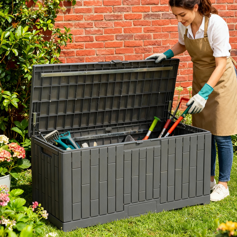 户外庭院大容量储物柜工具收纳柜防水防晒室外花园院子杂物工具柜,淘宝优惠券,粉丝福利购,淘宝优惠卷