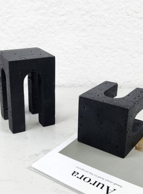 简约现代大理石凳摆件样板间客厅茶几电视柜书桌卧室家居工艺饰品