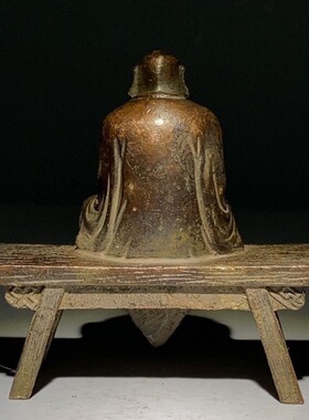 仿古板凳佛达摩佛像收藏家居装饰摆件