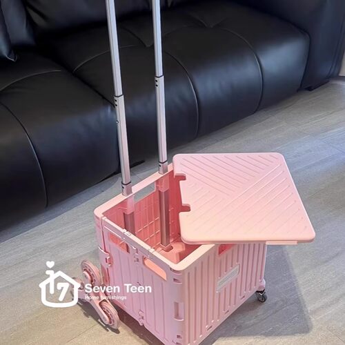 日本精工折叠小推车购物车带盖买菜小拉车可爬楼多功能便携露营 - 图3