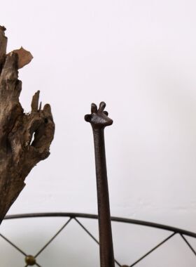 复艺欧式长颈鹿铁艺铁制工艺品玄关客厅电视柜摆件酒柜装饰品摆设