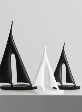 简约现代轻奢风帆船摆件家居客厅电视柜书柜酒柜办公室创意软装饰