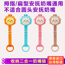 Small lion king Simba cartoon appeasement pacifier chain button baby hanging rope anti-fall chain baby pacifier chain with containing box