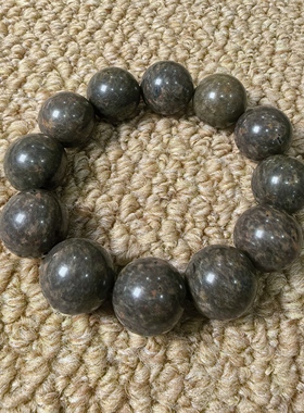 精品新疆养生舍利石手串20mm手链保真远古能量收藏品负氧离子677