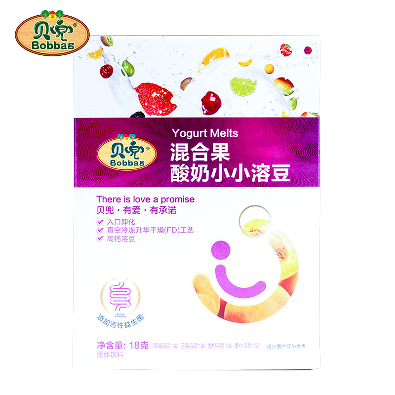 贝兜酸奶溶豆豆混合果味奶豆宝宝 哈宝贝母婴用品溶溶豆