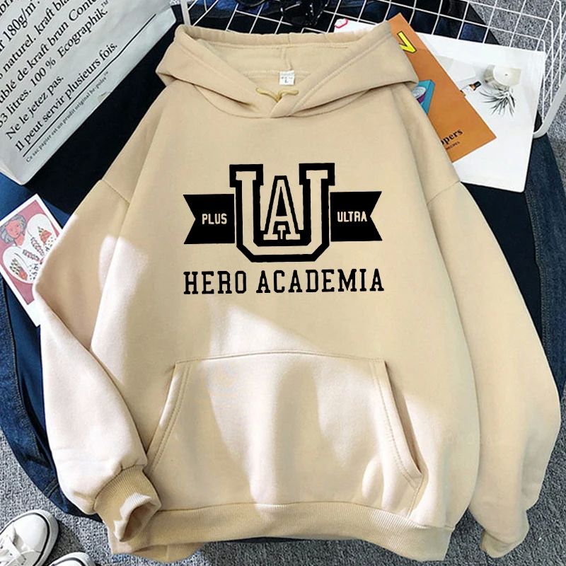 My Hero Academia UA Logo Anime Hoodies Simple Men Plus Size - 图2