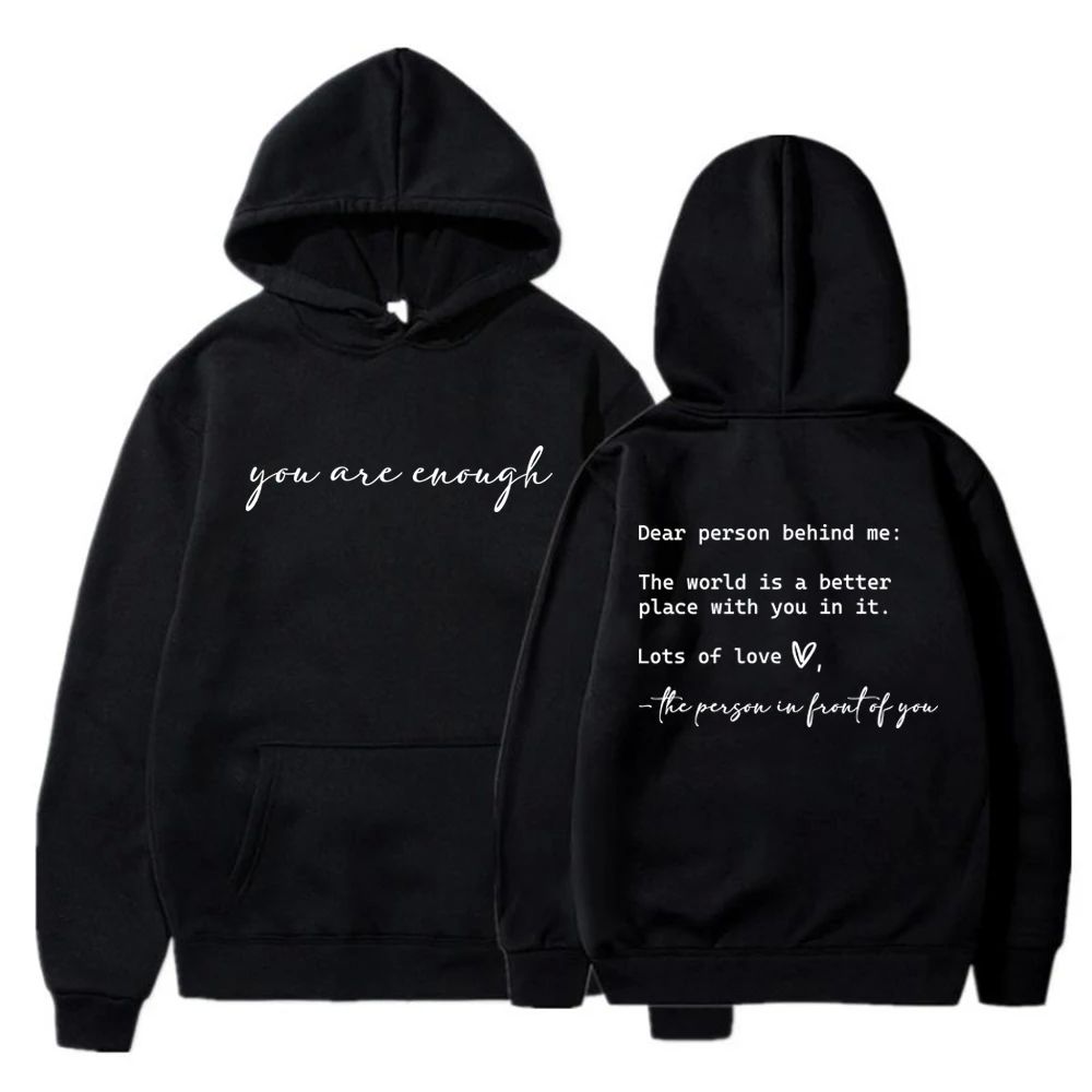 Dear Person Behind Me Print Hooded Plus Size Hoodie Women Sw - 图2