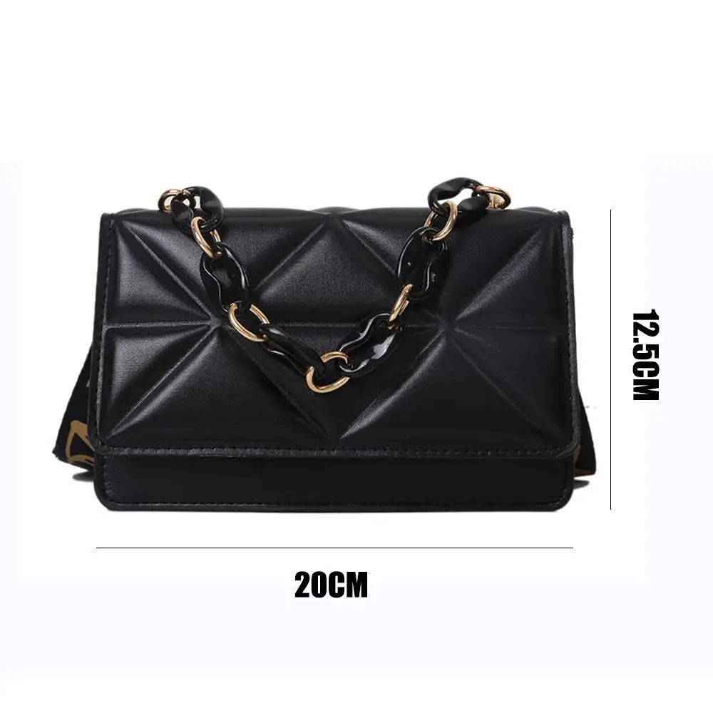 Fashion Women Shoulder Bag Handbags PU Leather Flap Bag Fema - 图3