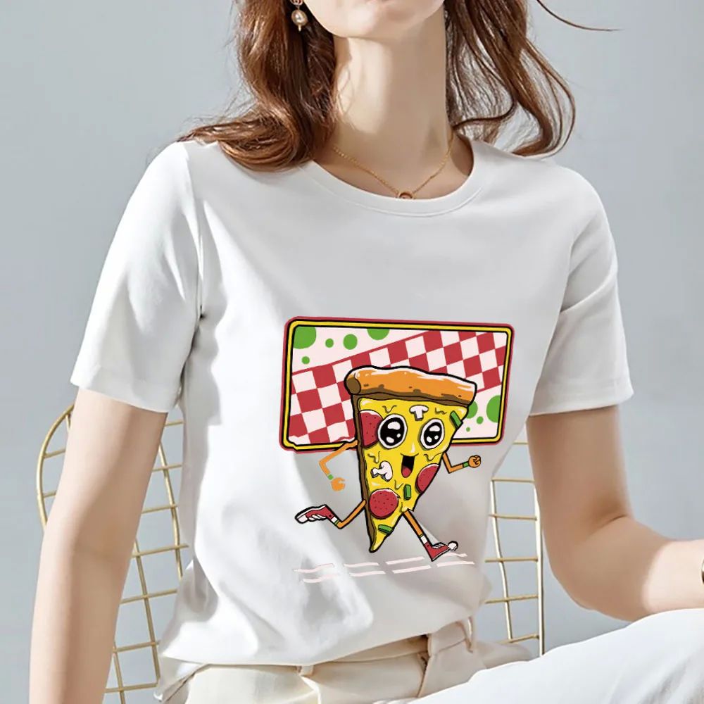 T-shirt Female Summer Leisure Self-cultivation Cartoon Green - 图0