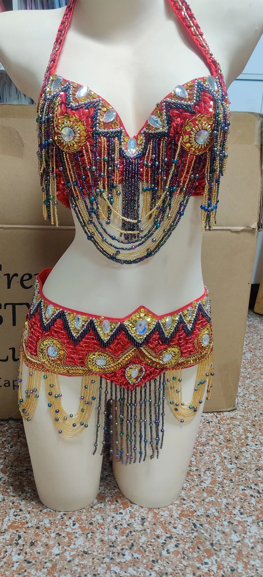 Special Customizable Hand Beaded Oriental Belly Dance Costum - 图3