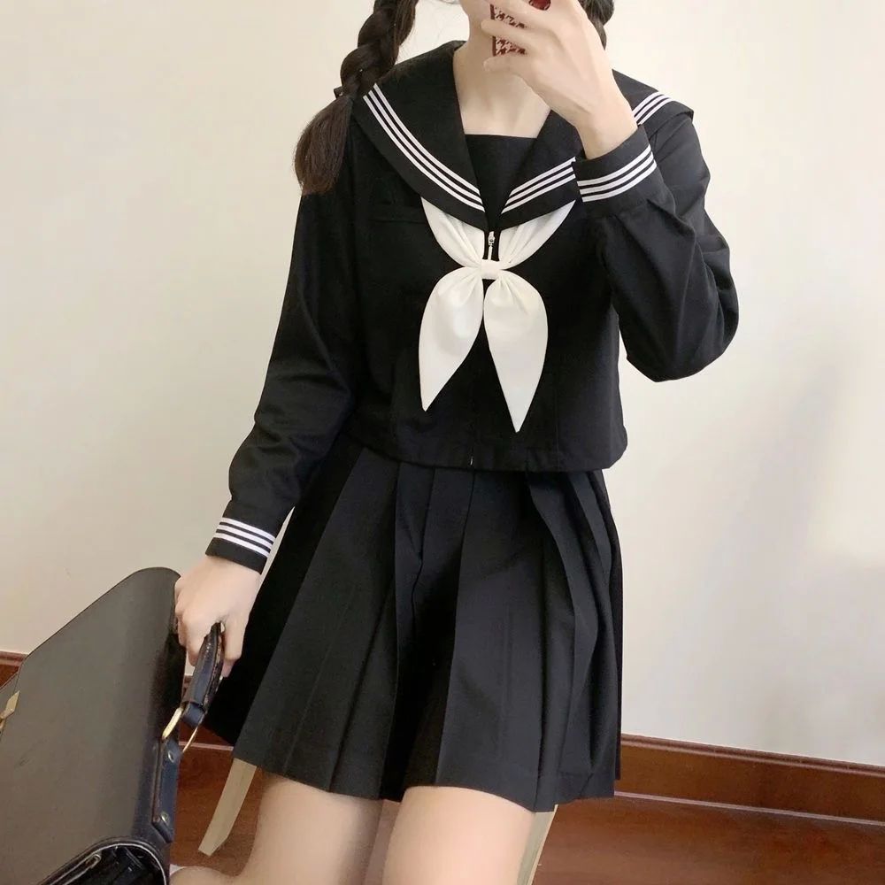 Japanese School Uniforms Style Student Girls Navy Costume Wo - 图3