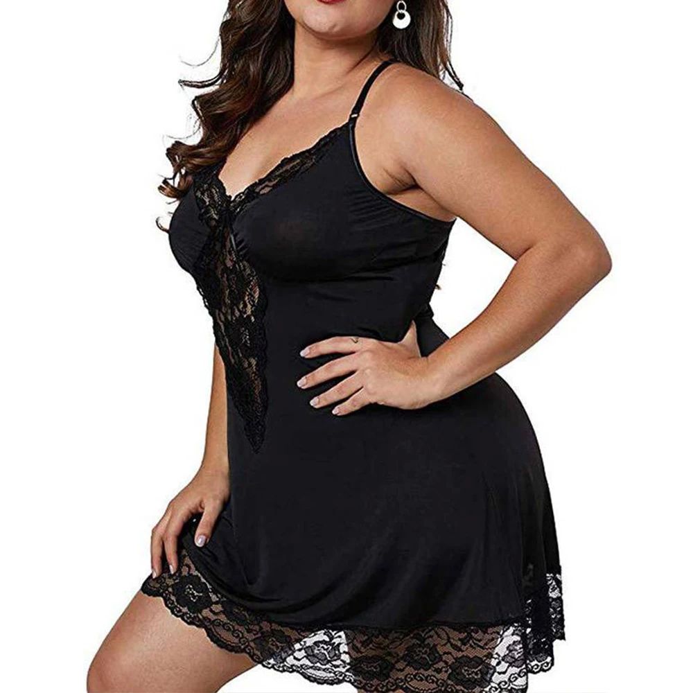 Plus Size Sexy Club Basis Dress for Women 2023 Large Size La - 图1