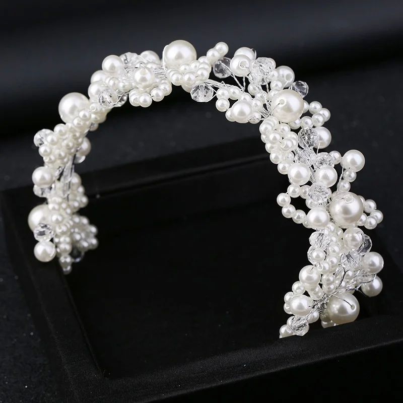 Wedding Elegant Crystal Bride Hair Comb Headwear Pearl Brida - 图1