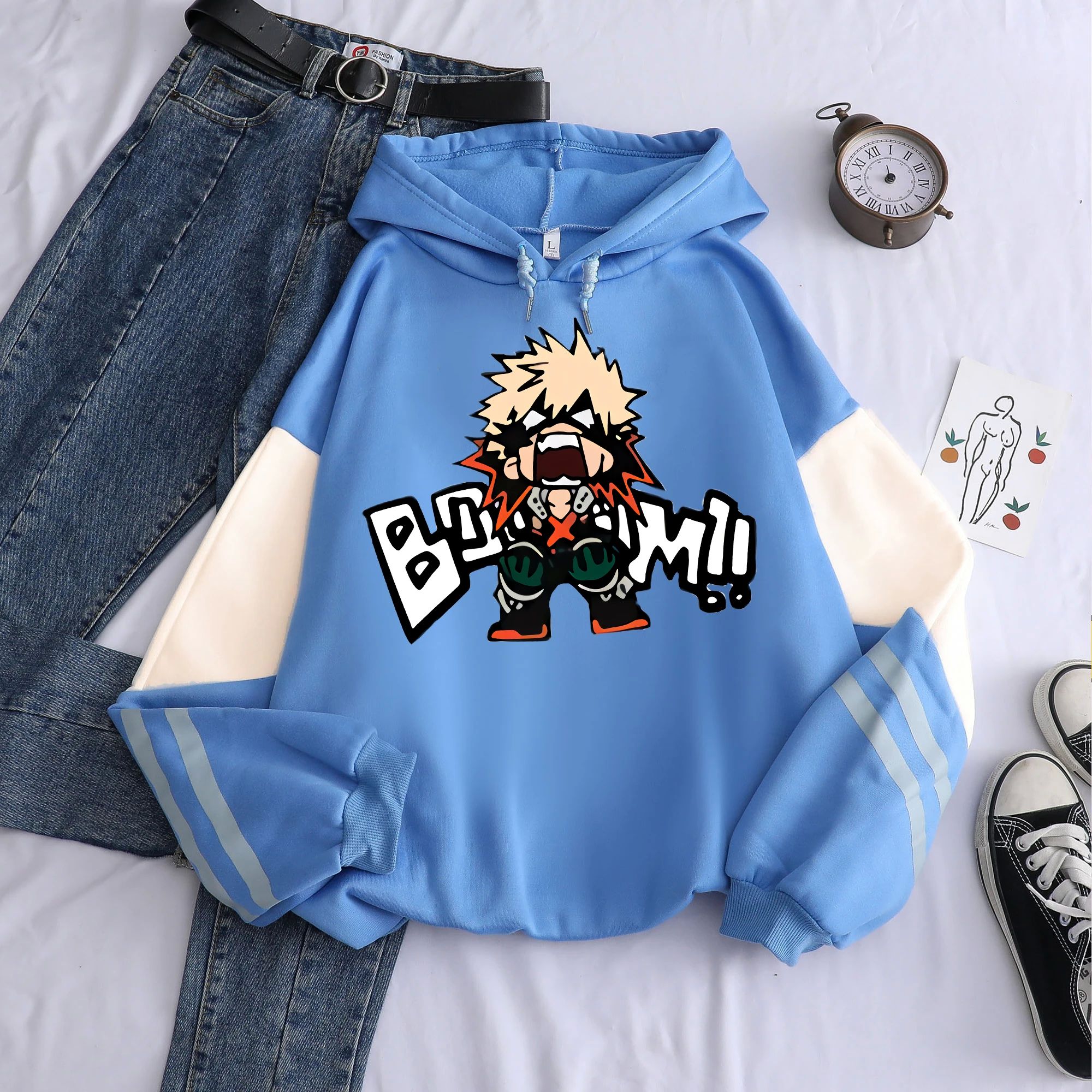 Anime My Hero Academia Kawaii Bakugo Katsuki Manga Hoodies M - 图2