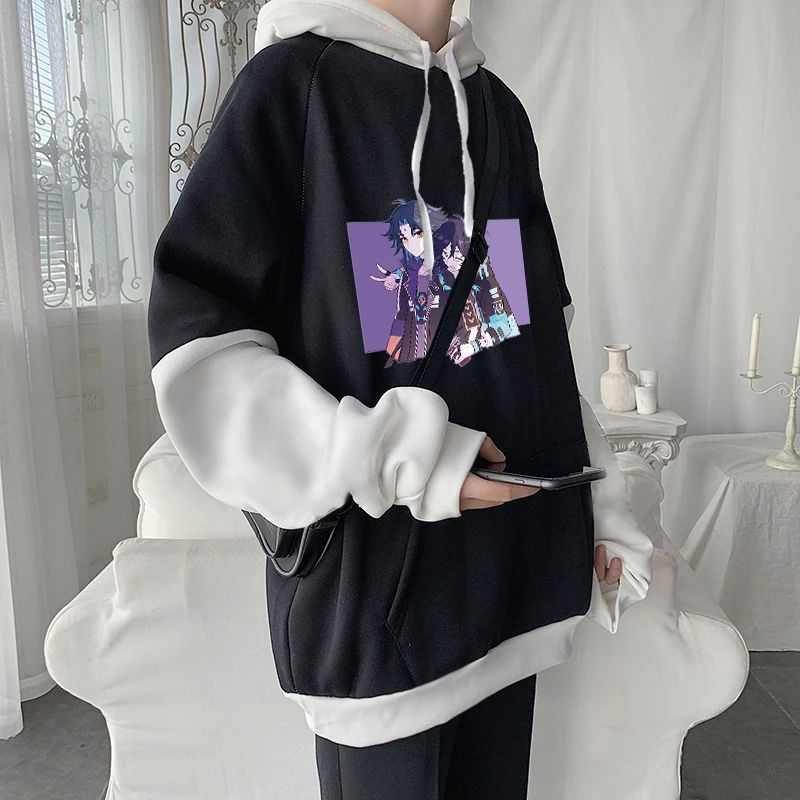 Genshin Impact Harajuku Game Hoodies Men Xiao Mask Fangs Aes - 图3