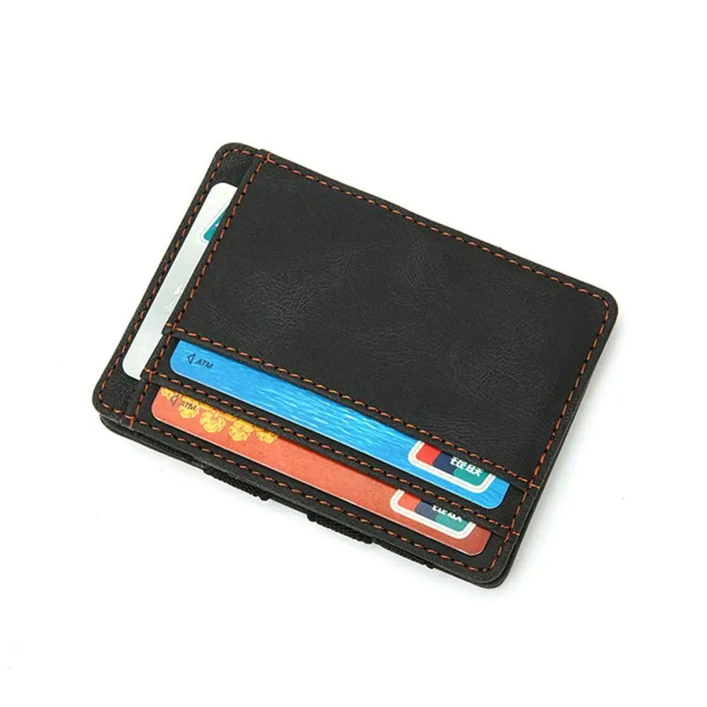 1PC Ultra Thin PU Leather Women Men Magic Wallets Coin Purse - 图3