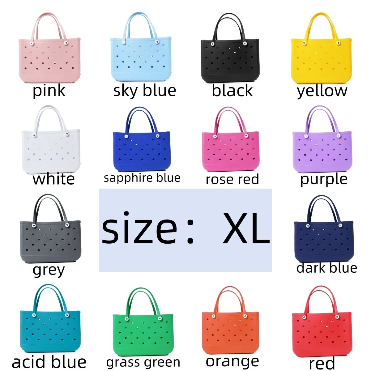 Extra Large Bogg Bag Summer EVA Beach Bag Basket Women Picni - 图3