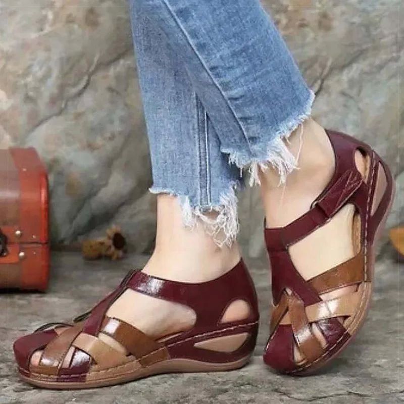 Women Sandals Soft Summer Shoes For Women Low Heels Sandals-图0