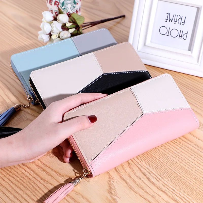 Fashion Wallets Zipper Coin Purse Lady Long Short Purses Han - 图0