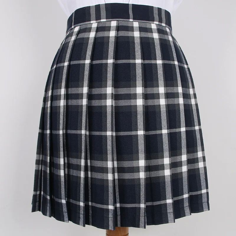 Japanese School Dresses Plaid Pleated Skirt Student Cosplay - 图0