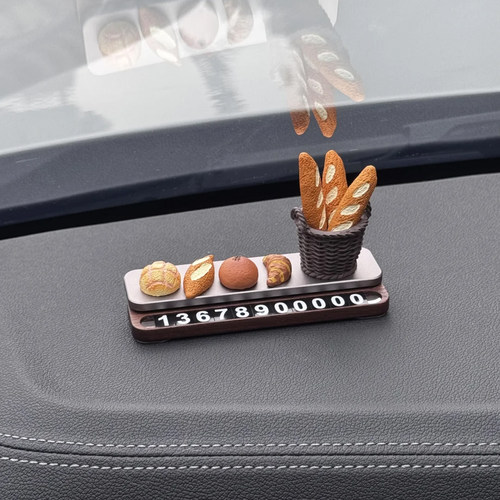 迷你法棍面包有趣车内装饰品摆件车载饰品摆件电动车装饰小配件 - 图3