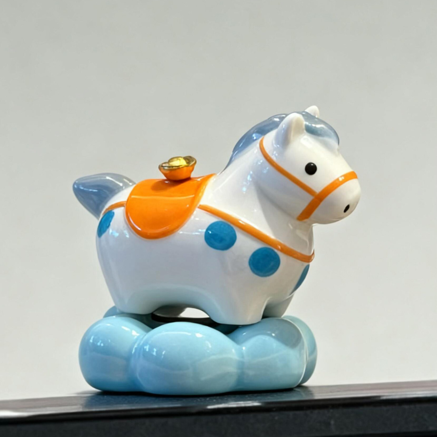 马年时来运转车内饰品摆件汽车装饰车载马上有钱景德镇转转乐车上,淘宝优惠券,粉丝福利购,淘宝优惠卷