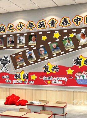 榜样的力量文化墙杰出科学家挂画