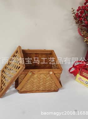 中秋节日高级感竹编礼盒