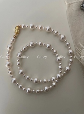 故里宜14k包金磁吸扣珍珠项链