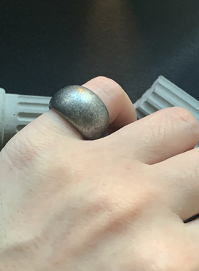 千钧-北欧极简古法钛钢戒指素戒