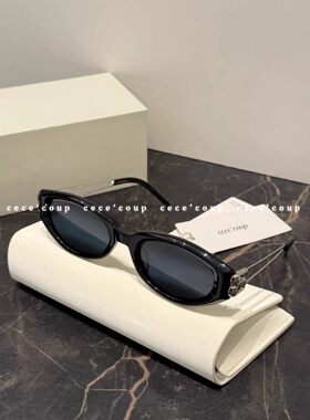 新品26s金属猫眼黑色墨镜