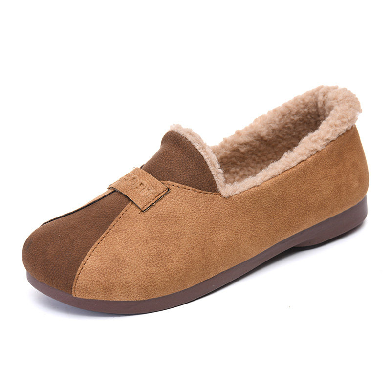 冬季老北京棉鞋女加绒保暖妈妈鞋新款毛毛鞋平底豆豆棉靴加厚防滑,淘宝优惠券,粉丝福利购,淘宝优惠卷