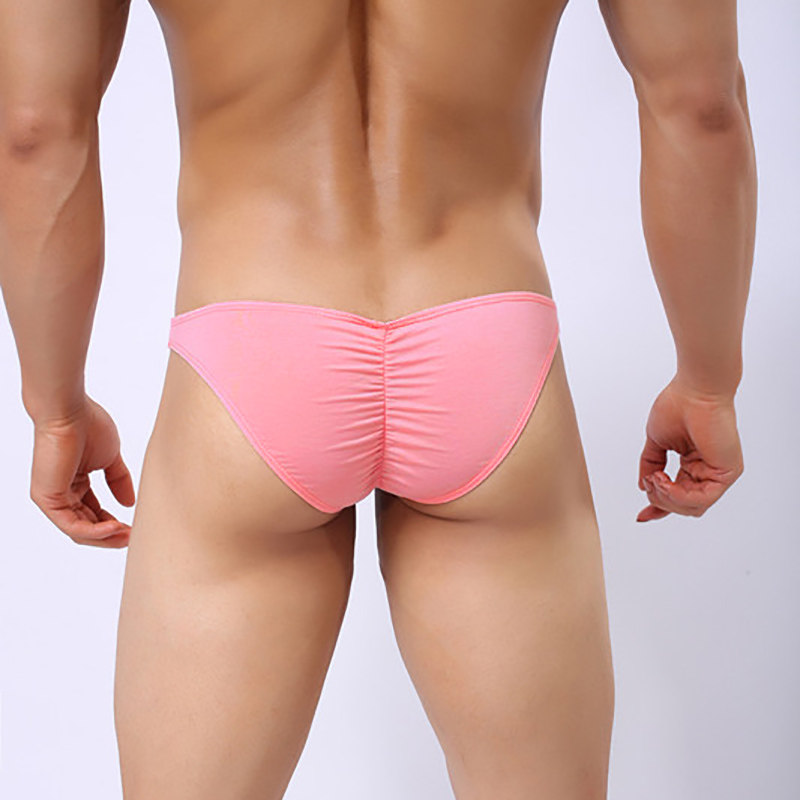 冰丝内裤男士透明三角裤速干面料性感红色透视后收皱U凸低腰短裤,淘宝优惠券,粉丝福利购,淘宝优惠卷