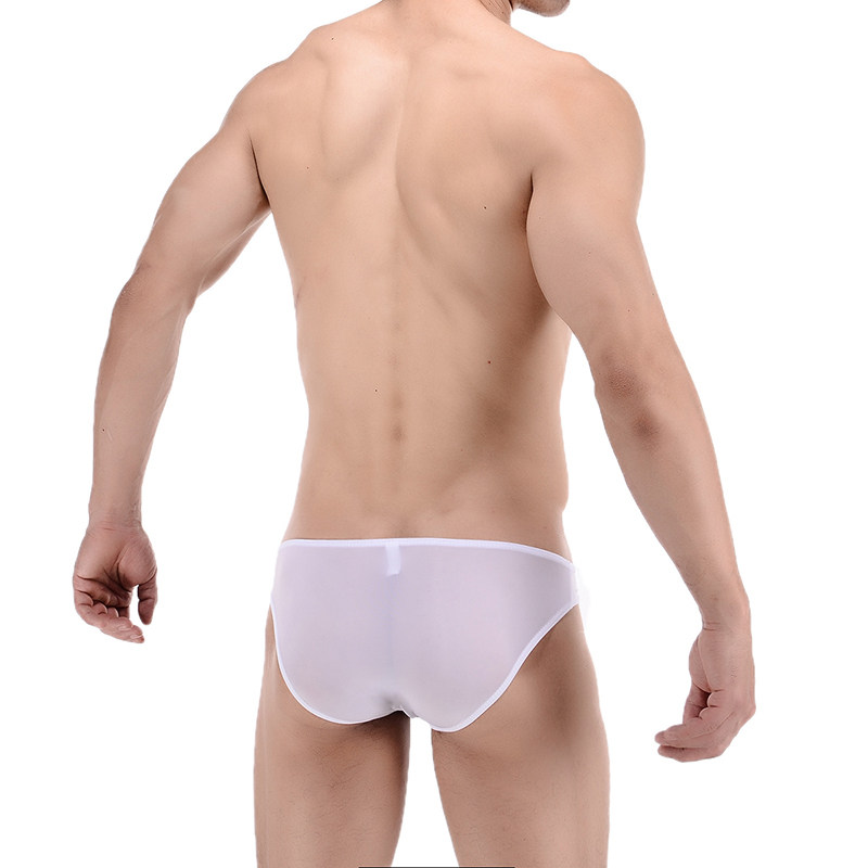 男士透明内裤白色男超薄性感冰丝U凸无痕三角裤男式低腰短裤4034,淘宝优惠券,粉丝福利购,淘宝优惠卷