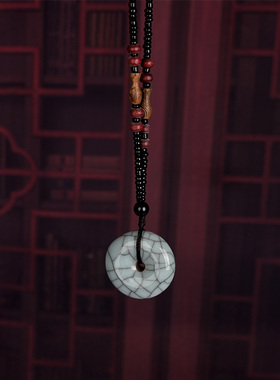 复古青瓷项链百搭手工挂饰