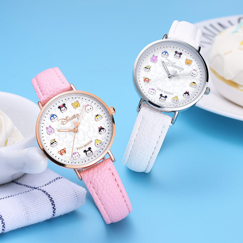 迪士尼真皮针扣表链浪琴卡西欧表带 型爵手表配件