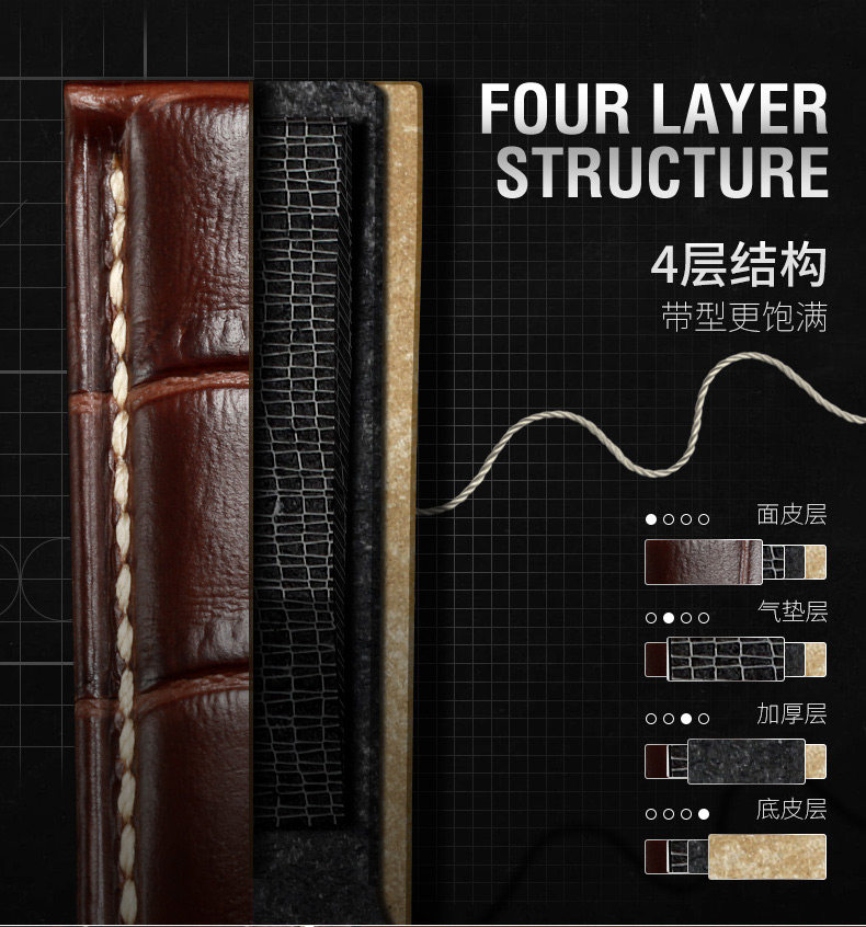 真皮男女士天梭卡西欧天王dw手表带 型爵手表配件