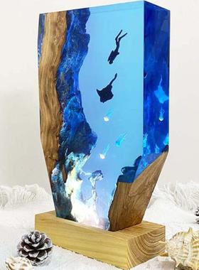 带发货室内家居装饰实木树脂观赏