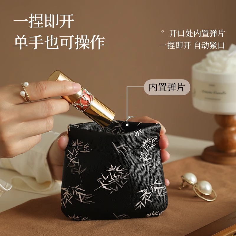 口红化妆品袋迷你小号女便携内胆包包放包里的小型收纳小包中包内-图3