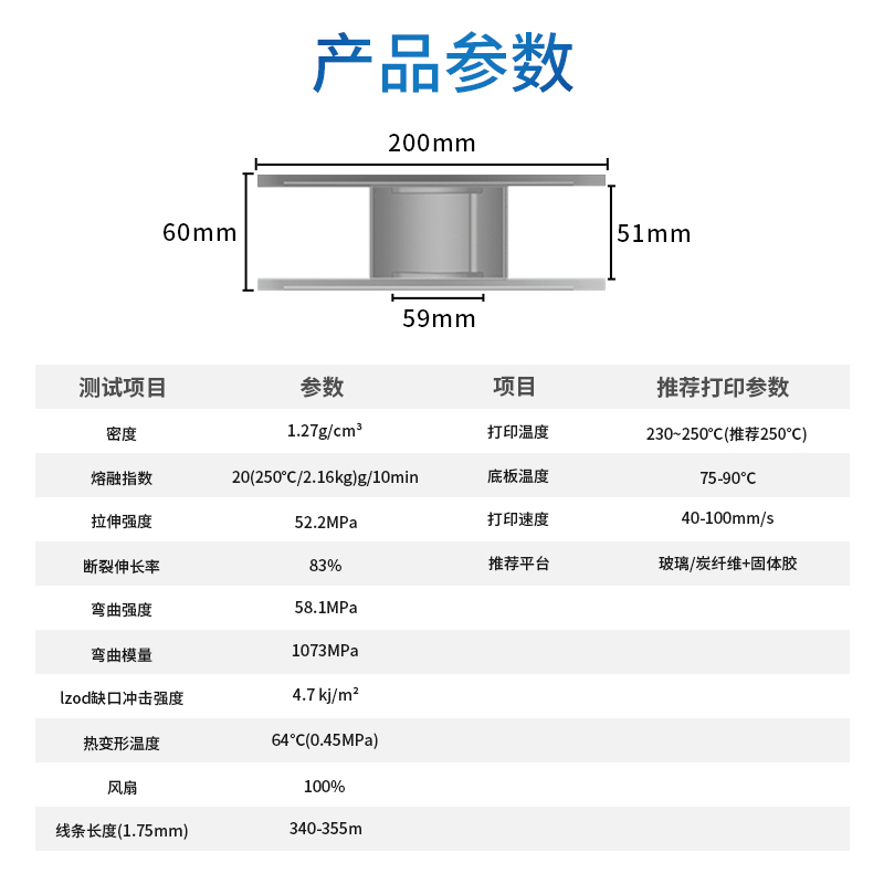 3d打印材料 petg耗材 高硬度透明3d打印材料 1.75mm混合线条 1KG - 图0