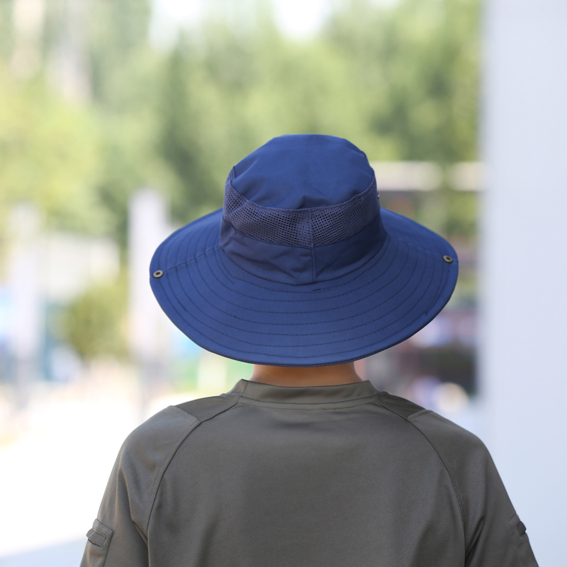 夏天防晒遮阳帽大帽檐可折叠太阳帽子男女渔夫帽户外钓鱼登山凉帽-图2