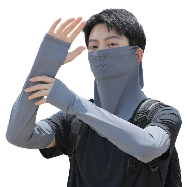 Sun Protection Cycling Mask ຜ້າກັນແດດ ເສື້ອຢືດ ຜ້າໄຫມ ຜ້າໄຫມ