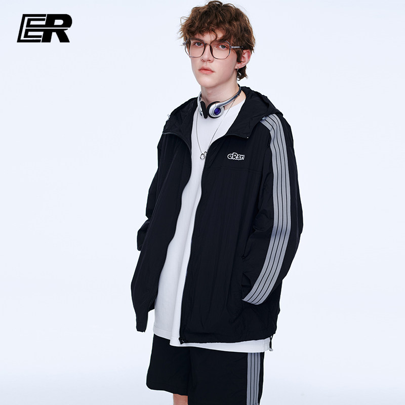 Luo Zheng's same style IER striped webbing cool sun protection clothing