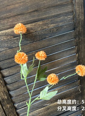 橘色系仿真花合集万代兰燕尾兰小飞燕百合节日装饰拍摄道具氛围感