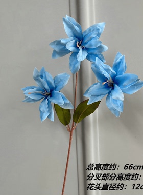 蓝色系仿真花合集假花婚庆莫奈花园万餐厅户外酒店装饰跨境批发