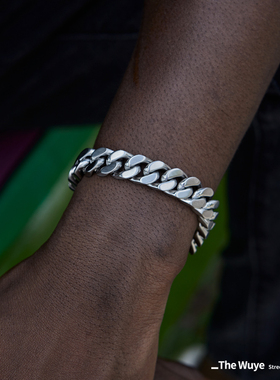 拉丝古巴手链嘻哈男潮